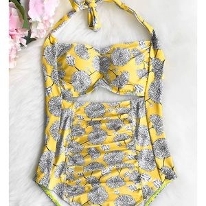 Halter Cutout One-piece